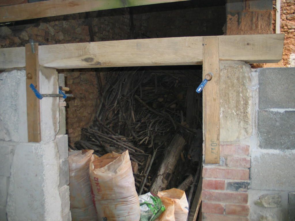 rénover, restaurer une maison, linteau porte arrière