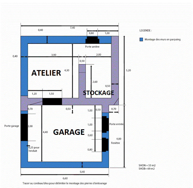 Plan du montage des murs