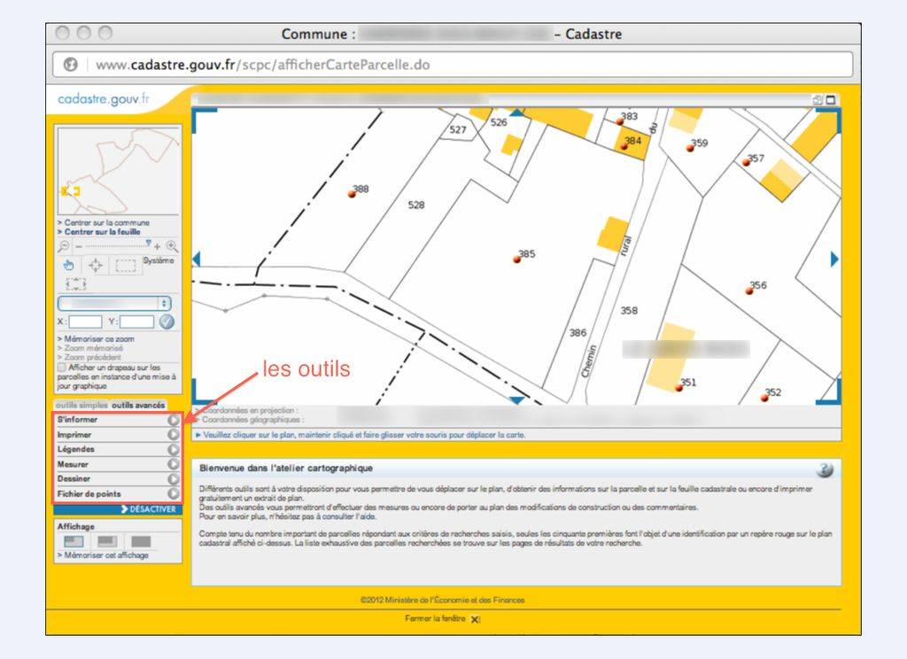  restaurer, rénover un batiment ancien, plan du cadastre