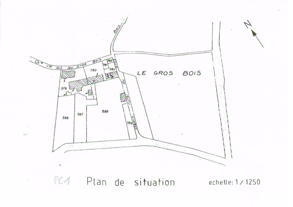 permis de construire pour la restauration, le plan de situation